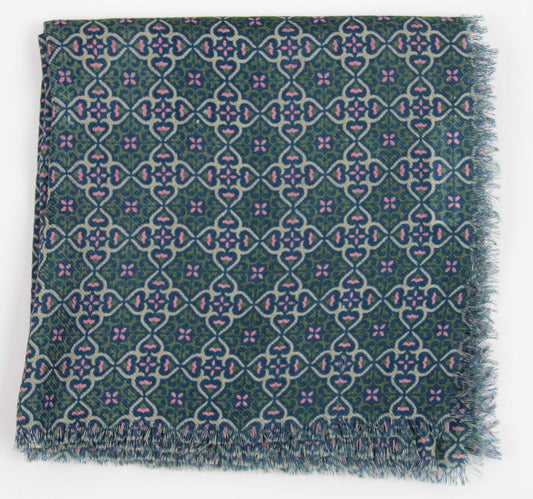 Lisbon Blue Wool Scarf