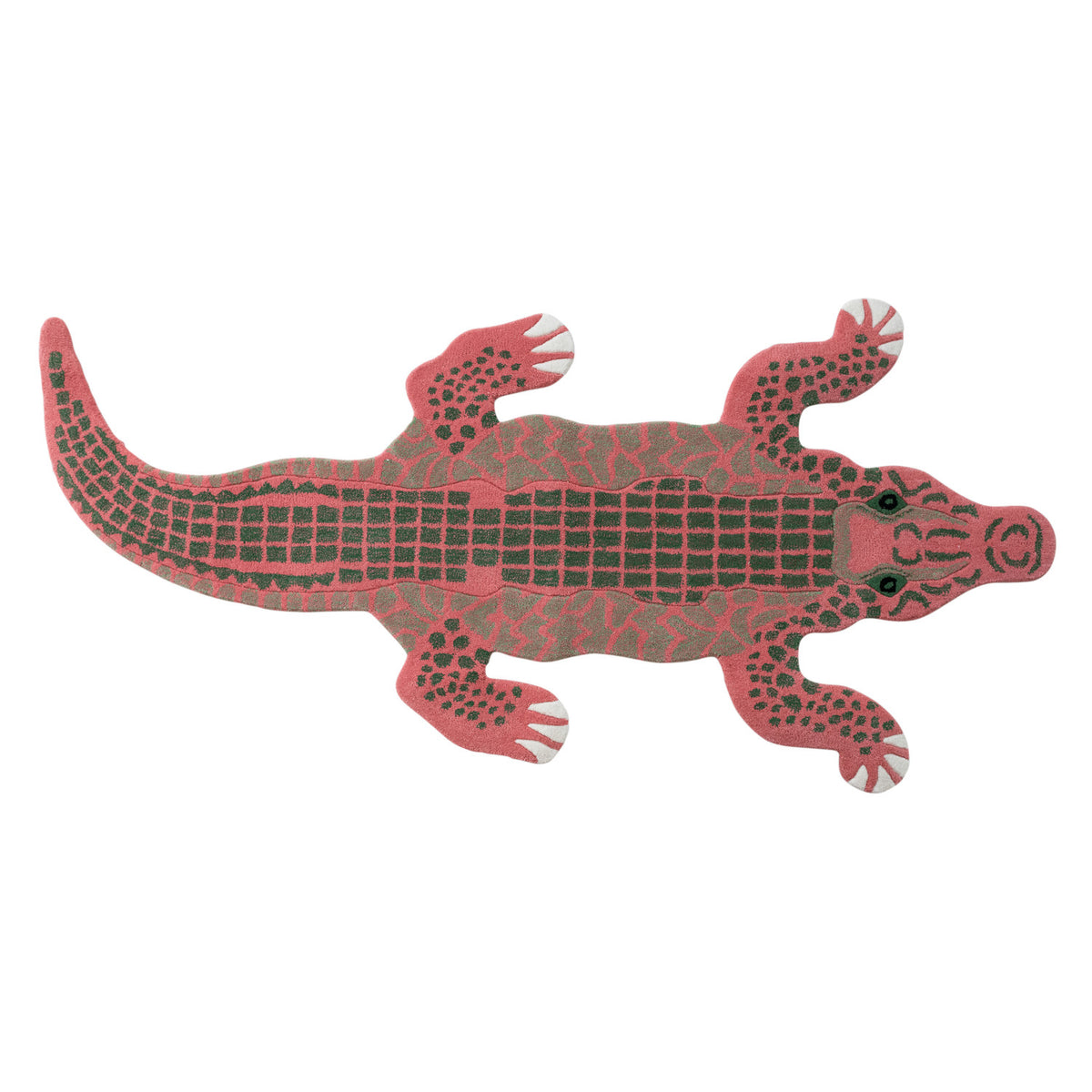 Pink Crocodile Wool Rug