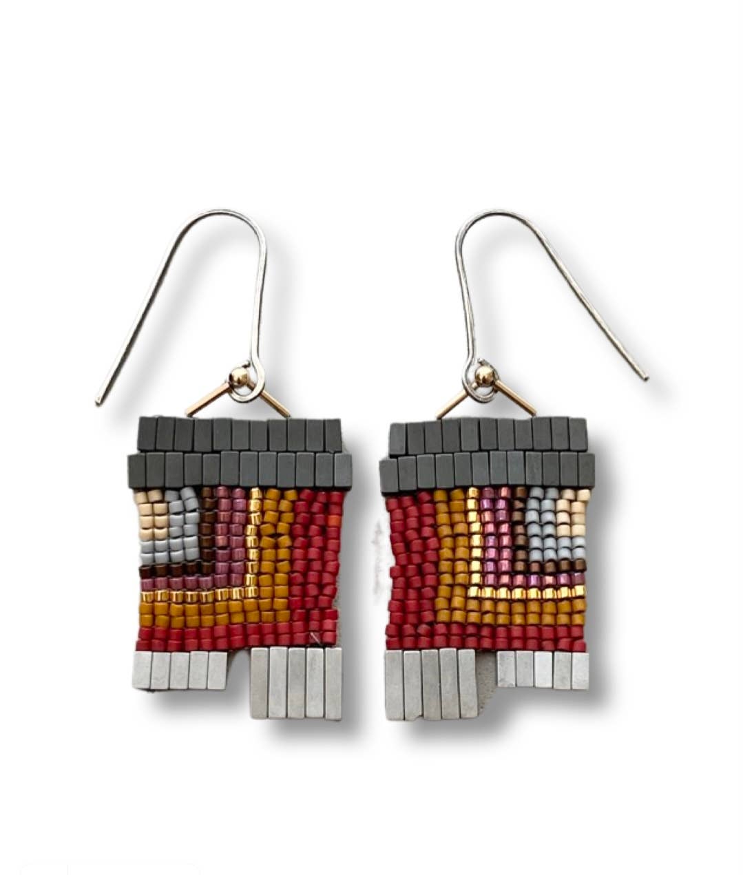 City Block Glass Bead Earrings