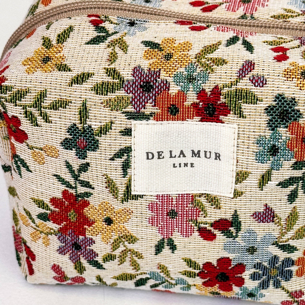 Floral Jacquard Makeup Travel Bag