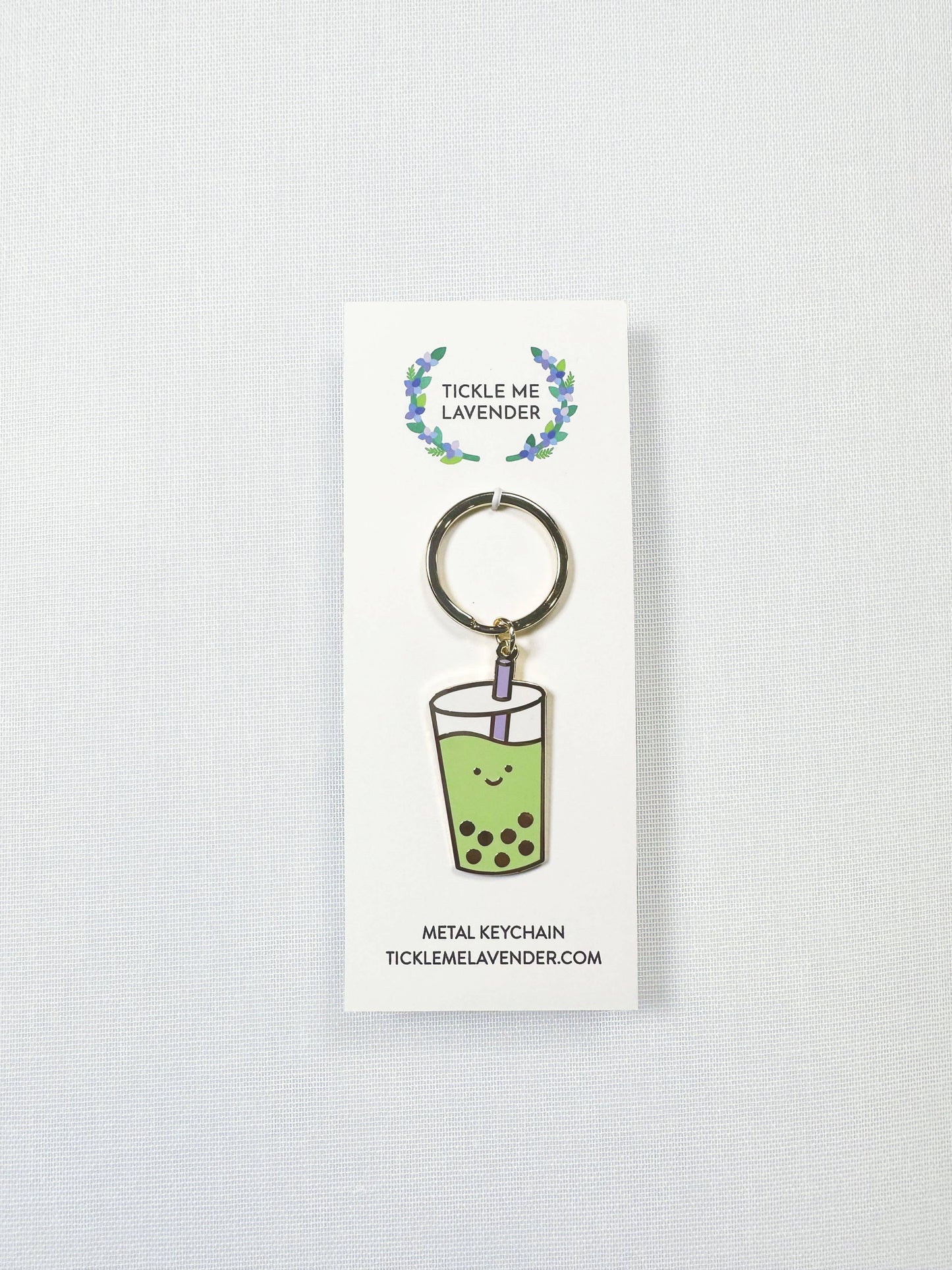 Matcha Boba Gold Keychain