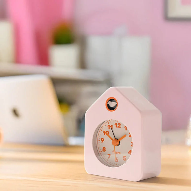 Mini Pink House Alarm Clock