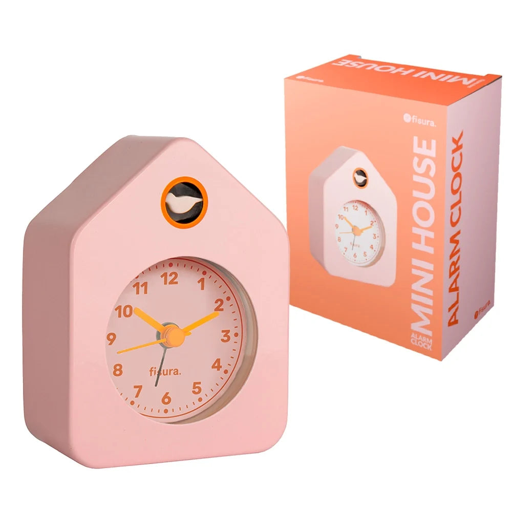 Mini Pink House Alarm Clock