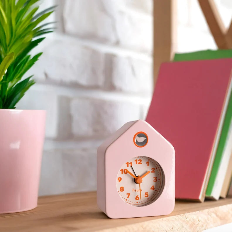 Mini Pink House Alarm Clock