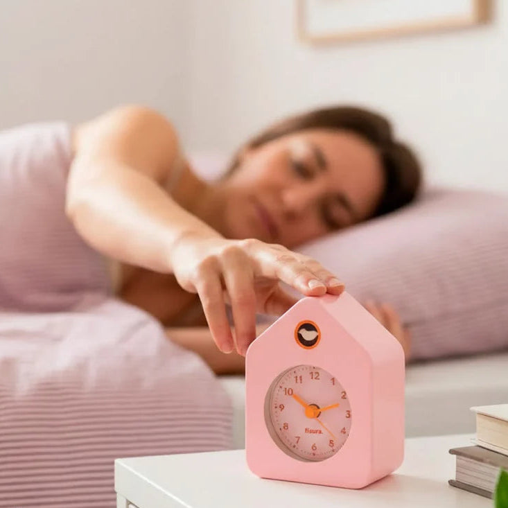 Mini Pink House Alarm Clock