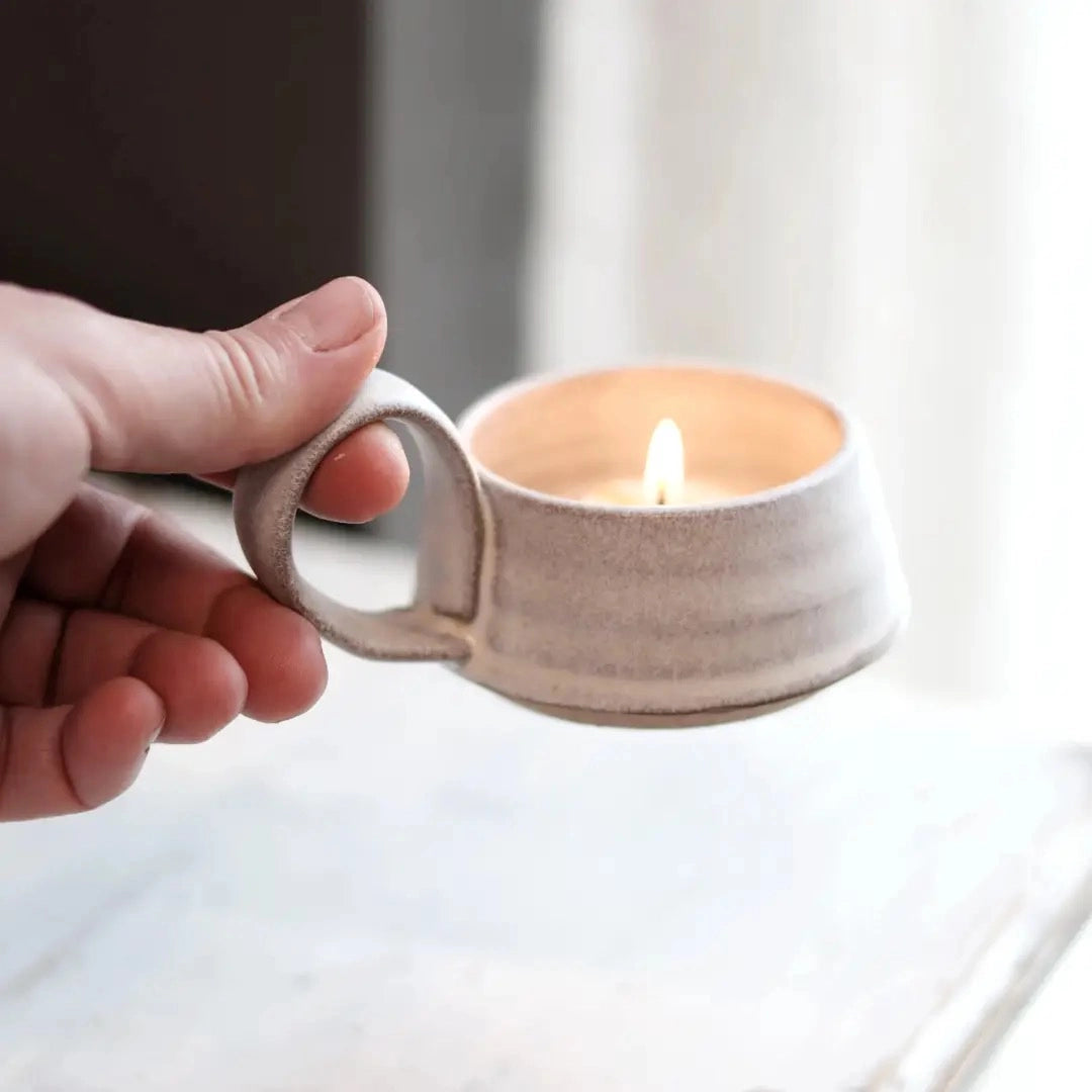 Tea Lite Candle Holder, Handmade