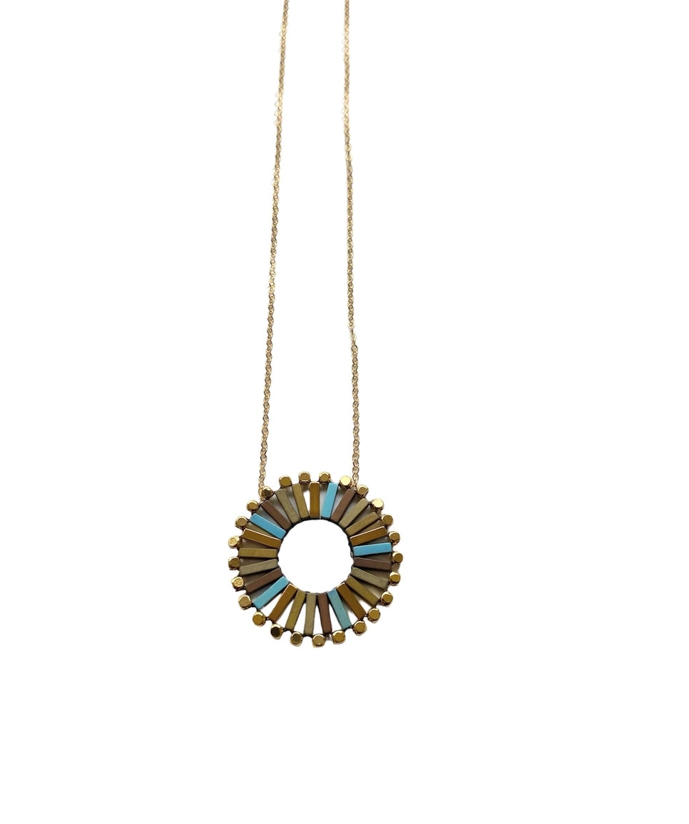 Pinwheel Beaded Necklace
